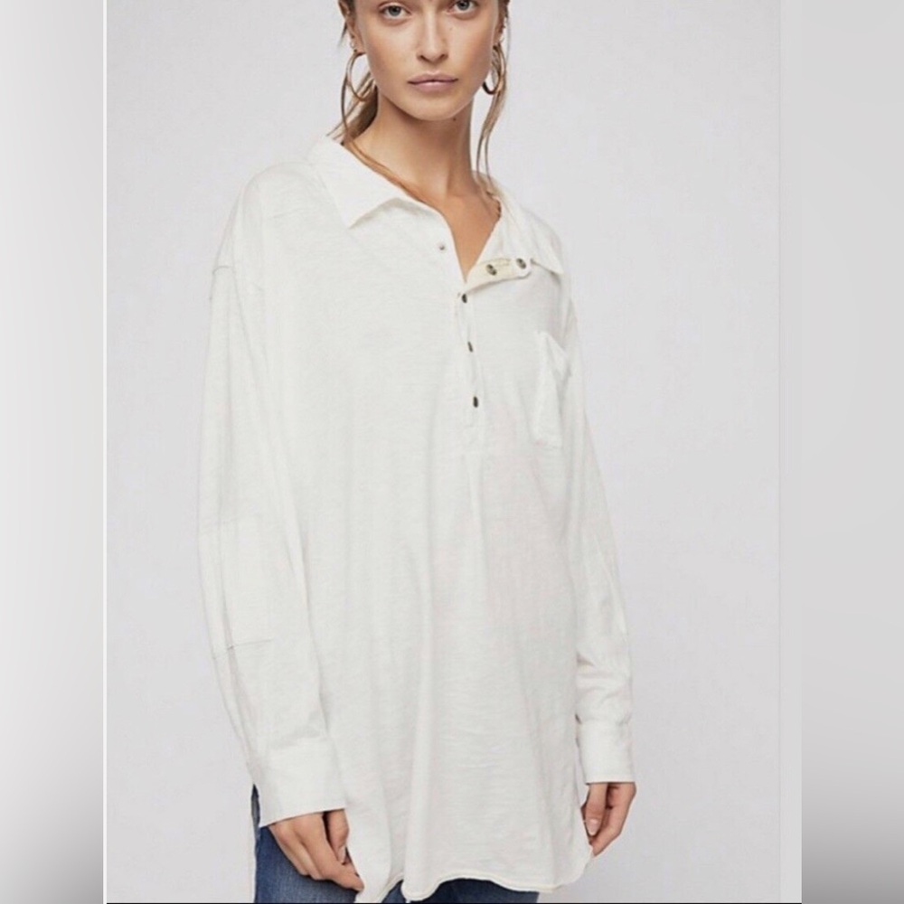 Free People Love This Henley Oversized Top